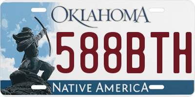 OK license plate 588BTH