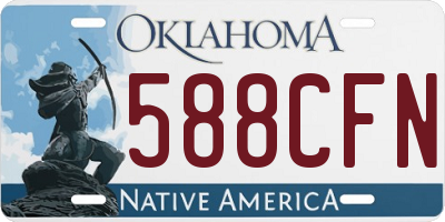 OK license plate 588CFN