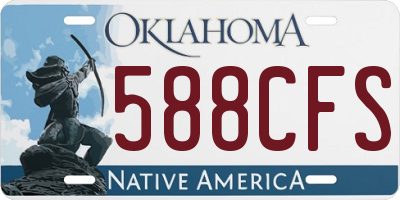 OK license plate 588CFS