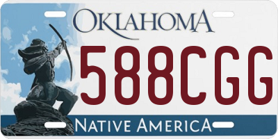OK license plate 588CGG