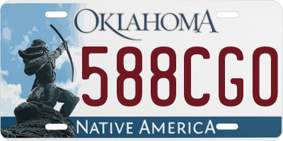 OK license plate 588CGO