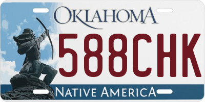 OK license plate 588CHK