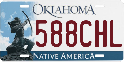 OK license plate 588CHL