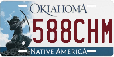 OK license plate 588CHM