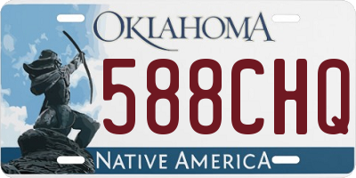 OK license plate 588CHQ