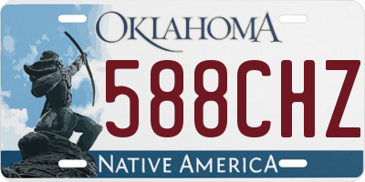 OK license plate 588CHZ