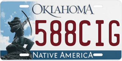 OK license plate 588CIG