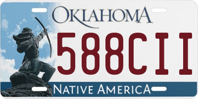 OK license plate 588CII