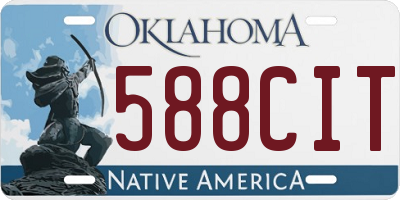 OK license plate 588CIT