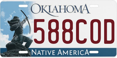 OK license plate 588COD
