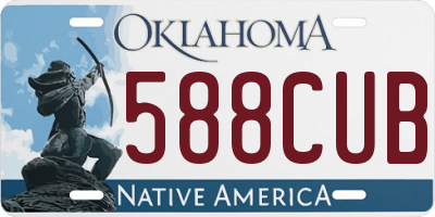 OK license plate 588CUB