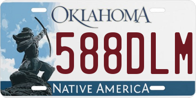 OK license plate 588DLM