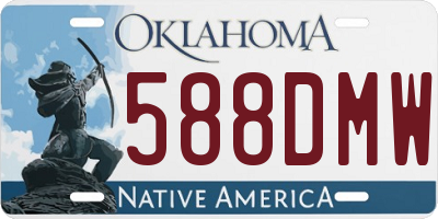 OK license plate 588DMW