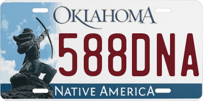 OK license plate 588DNA