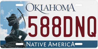 OK license plate 588DNQ