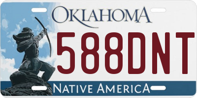 OK license plate 588DNT