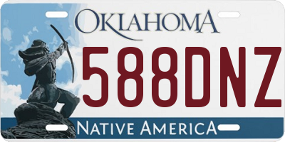 OK license plate 588DNZ