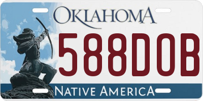 OK license plate 588DOB
