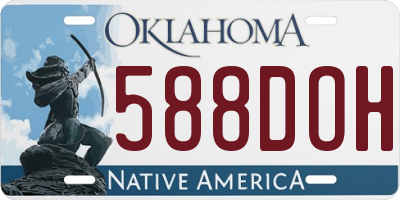 OK license plate 588DOH