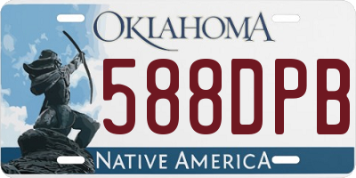 OK license plate 588DPB