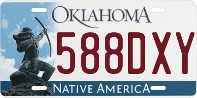OK license plate 588DXY