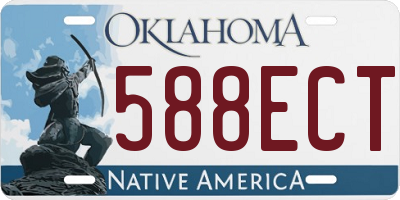 OK license plate 588ECT