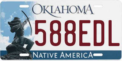 OK license plate 588EDL