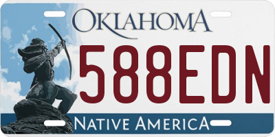 OK license plate 588EDN
