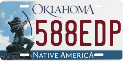 OK license plate 588EDP