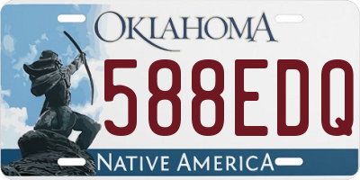 OK license plate 588EDQ