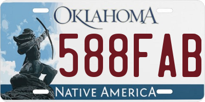 OK license plate 588FAB