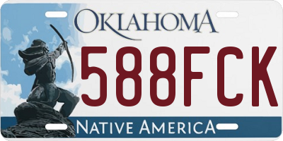 OK license plate 588FCK