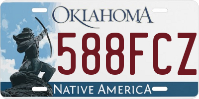 OK license plate 588FCZ