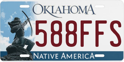 OK license plate 588FFS
