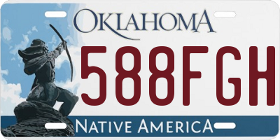 OK license plate 588FGH