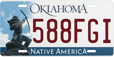 OK license plate 588FGI