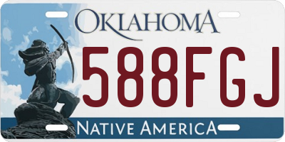 OK license plate 588FGJ
