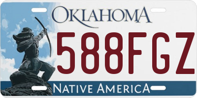 OK license plate 588FGZ