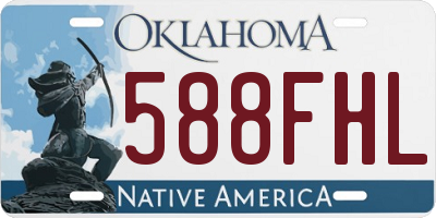 OK license plate 588FHL