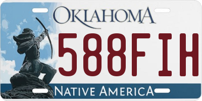 OK license plate 588FIH
