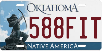 OK license plate 588FIT