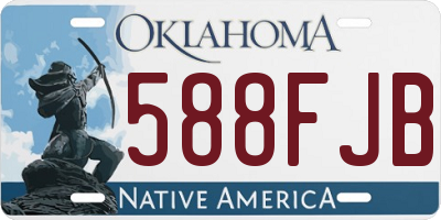 OK license plate 588FJB