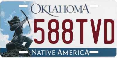 OK license plate 588TVD