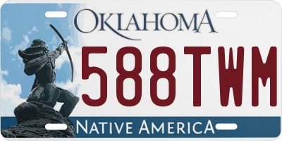 OK license plate 588TWM