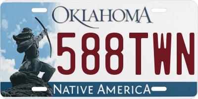 OK license plate 588TWN