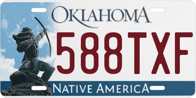 OK license plate 588TXF