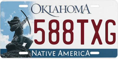OK license plate 588TXG