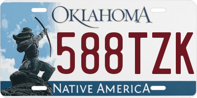 OK license plate 588TZK