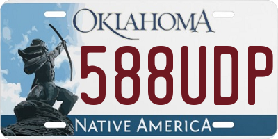 OK license plate 588UDP