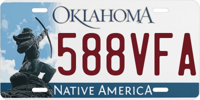 OK license plate 588VFA